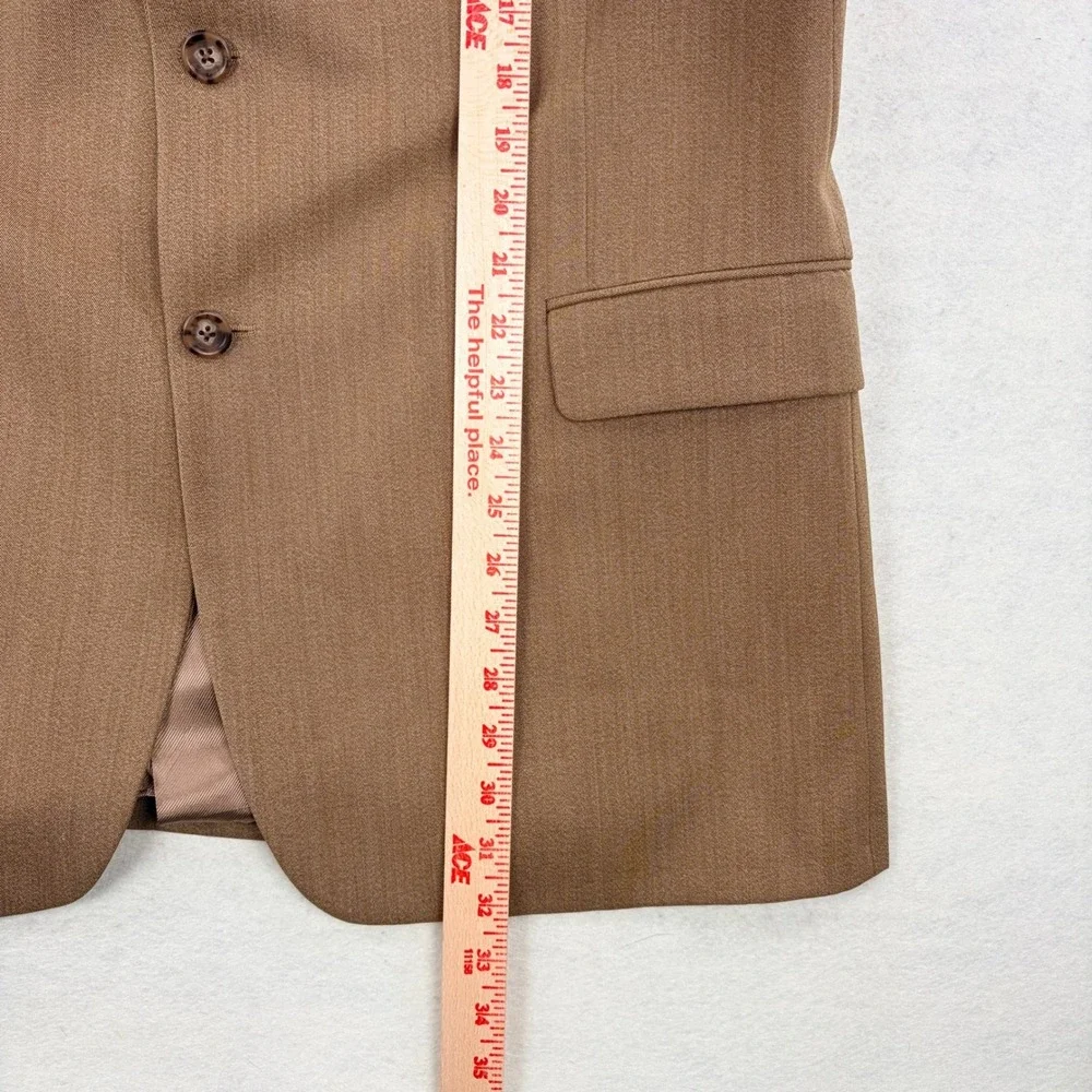Burberry London 2019 Mens 46R Blazer Tan 100% Wool 2 Button Modern Sport Coat